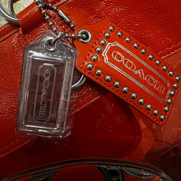 Coach 15021 PVC Metallic Transparent Clear Orange Tote  Rare Plastic Beach Bag - Picture 3 of 15